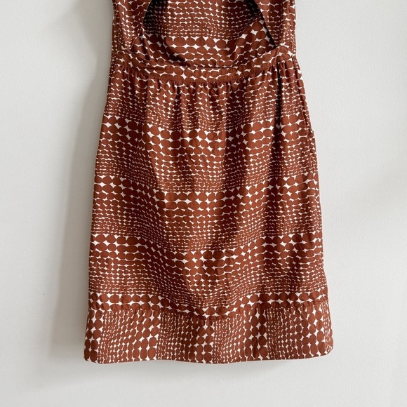 WHIT • Dockside Dress in Abstract Brown/White Print - Picture 11 of 14